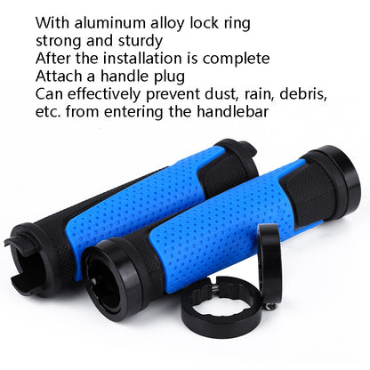 1pair BG-0404 Bicycle Rubber Handle Cover The Mountain Bike Bilateral Lock Dead Anti-Slip Handle Cover(Red) - Bicycle Grips by buy2fix | Online Shopping UK | buy2fix