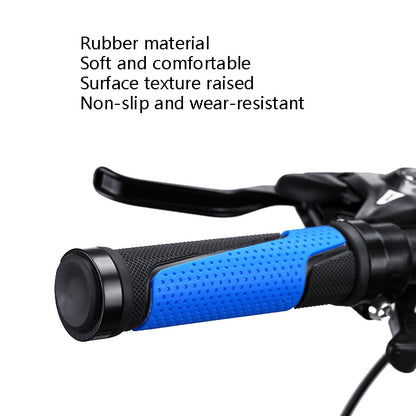 1pair BG-0404 Bicycle Rubber Handle Cover The Mountain Bike Bilateral Lock Dead Anti-Slip Handle Cover(Green) - Bicycle Grips by buy2fix | Online Shopping UK | buy2fix