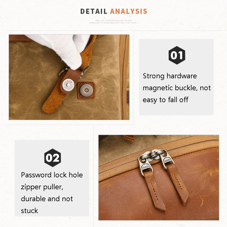 K805 Waterproof Batik Canvas Camera Backpack Outdoor Liner Shoulder Photography Bag(Grey) by buy2fix