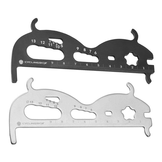 CYCLINGBOX Mountain Bicycle Chain Wear Measuring Ruler Measuring Chain Ruler Inspection Tool(Silver) - Maintenance tools by CYCLINGBOX | Online Shopping UK | buy2fix