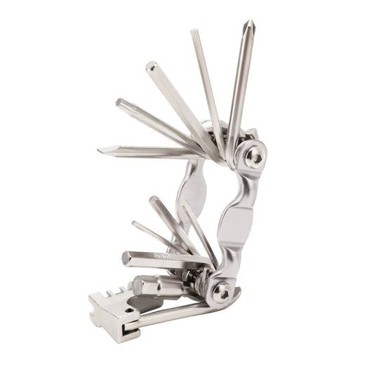 BG-9835D Bicycle Multi-Function Maintenance Curved 11 In 1 Tool Mountain Highway Bike With Interception Machine Combination Tool(silver) - Maintenance tools by buy2fix | Online Shopping UK | buy2fix