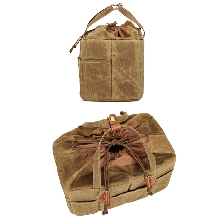 K707 Portable SLR Lens Liner Bag Camera Storage Bag(Khaki) by buy2fix