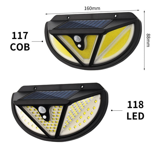TG-TY074 Solar Human Body Induction Garden Wall Lamp Outdoor Corridor Light, Spec: 118 SMD - Solar Lights by buy2fix | Online Shopping UK | buy2fix