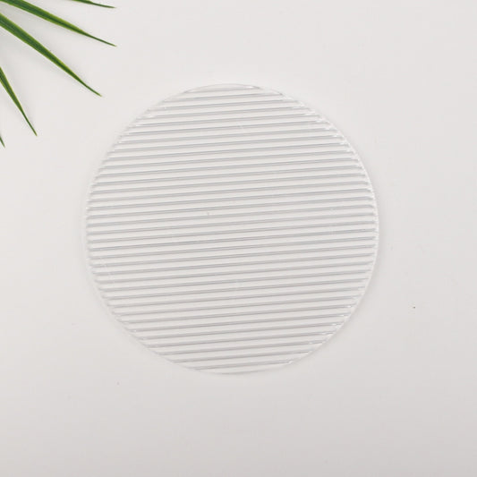 Round Diameter 15cm Acrylic Texture Background Board Photo Props Decorative Geometric Ornaments(Thick Stripes) - Acrylic Props by buy2fix | Online Shopping UK | buy2fix