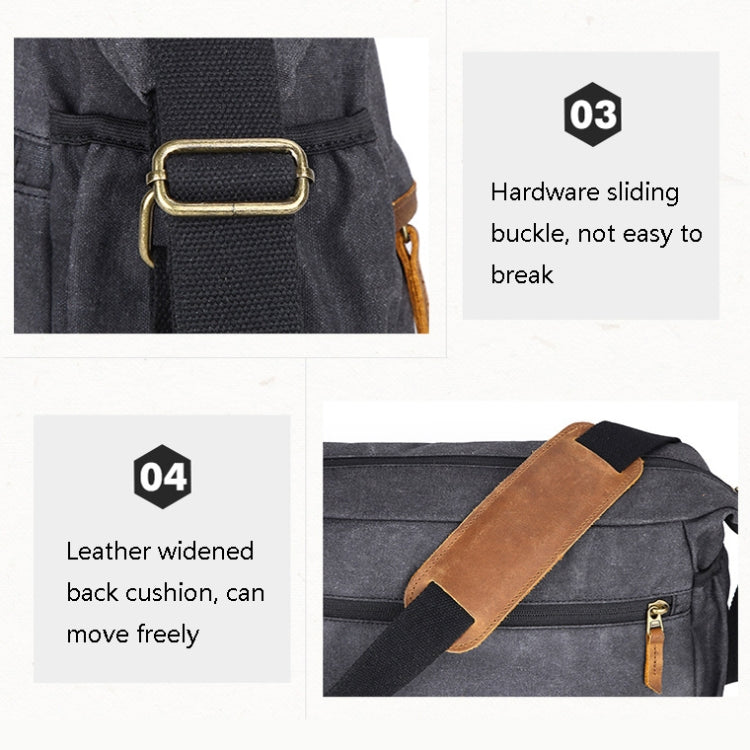 3037 SLR Camera Bag Shoulder Waterproof Messenger Camera Bag(Khaki) - Strap Satchel by buy2fix | Online Shopping UK | buy2fix