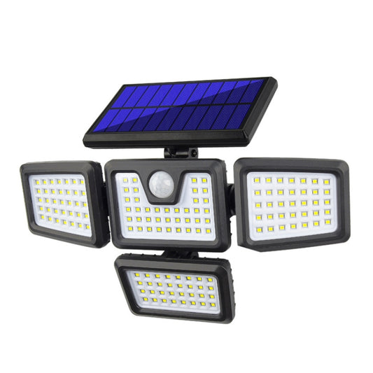 TG-TY051 4-Head Rotatable Solar Wall Light Body Sensor Outdoor Garden Waterproof Corridor Garden Lighting Street Light, Spec: 141 LED - Solar Lights by buy2fix | Online Shopping UK | buy2fix