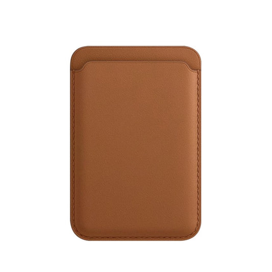MagSafe Magnetic Leather Card Case Holster For iPhone (Saddle Brown) - Card & Passport Bags by buy2fix | Online Shopping UK | buy2fix