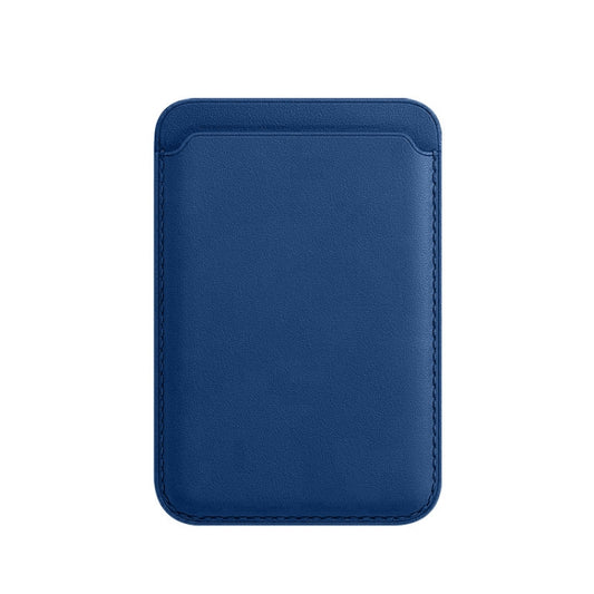 MagSafe Magnetic Leather Card Case Holster For iPhone (Indigo Sea BLue) - Card & Passport Bags by buy2fix | Online Shopping UK | buy2fix