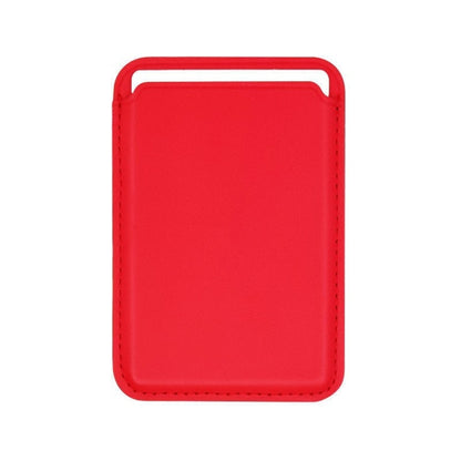 MagSafe Magnetic Leather Card Case Holster For iPhone (Red) - Card & Passport Bags by buy2fix | Online Shopping UK | buy2fix