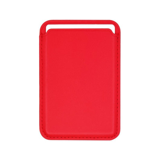 MagSafe Magnetic Leather Card Case Holster For iPhone (Red) - Card & Passport Bags by buy2fix | Online Shopping UK | buy2fix