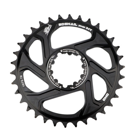 BDSNAIL Mountain Bike Single Disk GXP Direct-Shaped Integrated Disk Positive And Negative Tooth Disc, Colour:  34T (Black) - Bicycle Chains & Rounds by buy2fix | Online Shopping UK | buy2fix