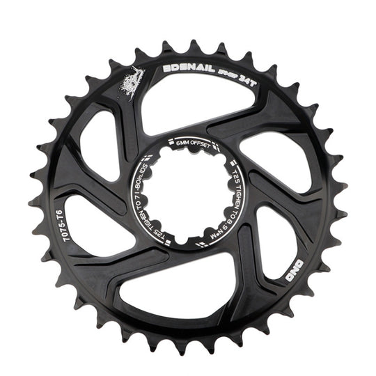 BDSNAIL Mountainbike Single Disk GXP Direct-Shaped Integrated Disk Positive und negative Zahnscheibe, Farbe: 34T (Schwarz)