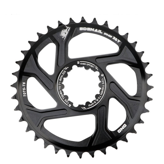 BDSNAIL Mountain Bike Single Disk GXP Direct-Shaped Integrated Disk Positive And Negative Tooth Disc, Colour: 38T (Black) - Bicycle Chains & Rounds by buy2fix | Online Shopping UK | buy2fix