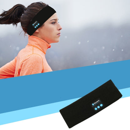 Bluetooth Headset Sports Headband Outdoor Running Yoga Sweat-Absorbent Headscarf, Colour: Black - Smart Hats by buy2fix | Online Shopping UK | buy2fix