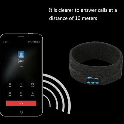Bluetooth Headset Sports Headband Outdoor Running Yoga Sweat-Absorbent Headscarf, Colour: Black - Smart Hats by buy2fix | Online Shopping UK | buy2fix