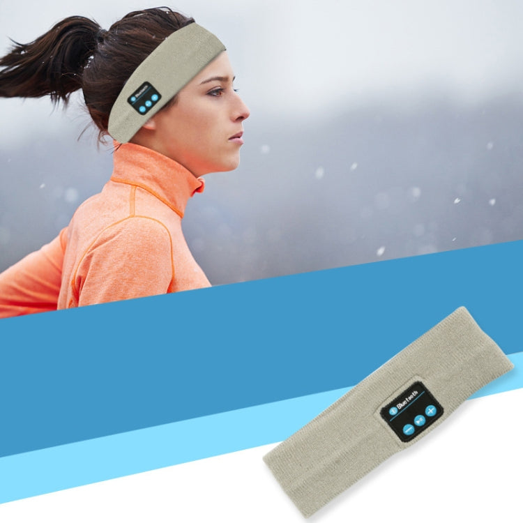 Bluetooth Headset Sports Headband Outdoor Running Yoga Sweat-Absorbent Headscarf, Colour: Gray by buy2fix