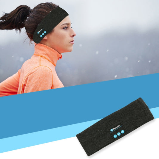 Bluetooth Headset Sports Headband Outdoor Running Yoga Sweat-Absorbent Headscarf, Colour: Dark Gray by buy2fix