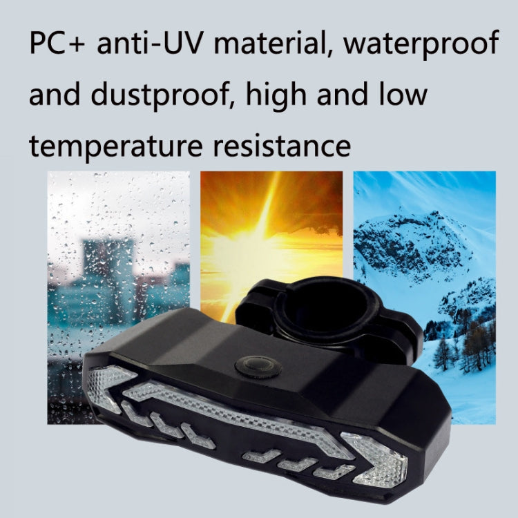 SF31 Bicycle Rail Light Brake Steering Sensor Anti-Theft Alarm Wireless Remote Control Warning Bell(Black) by buy2fix