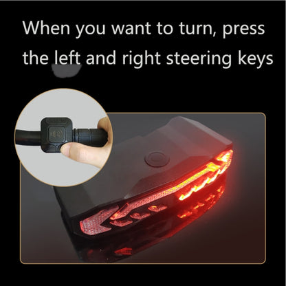 SF31 Bicycle Rail Light Brake Steering Sensor Anti-Theft Alarm Wireless Remote Control Warning Bell(Black) by buy2fix