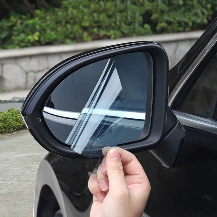 2pcs /Set Rainproof Anti-Fog And Anti-Reflective Film For Car Rearview Mirror Round 80mm(Transparent) by buy2fix