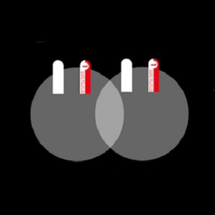 2pcs /Set Rainproof Anti-Fog And Anti-Reflective Film For Car Rearview Mirror Round 95mm(Transparent) by buy2fix