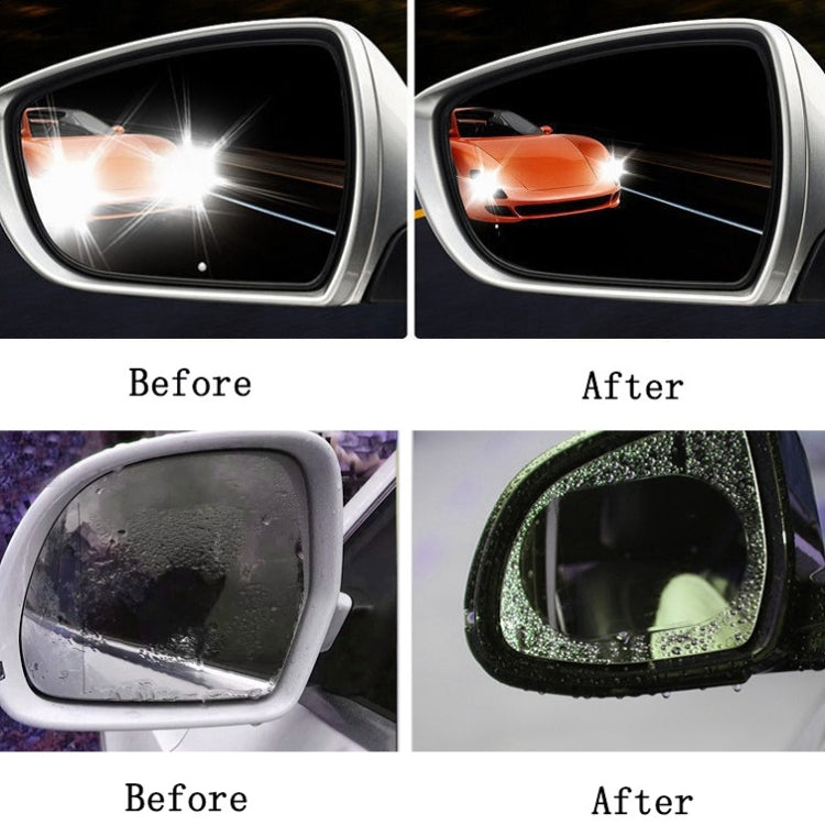 2pcs /Set Rainproof Anti-Fog And Anti-Reflective Film For Car Rearview Mirror Ellipse 100x150mm(Transparent) by buy2fix