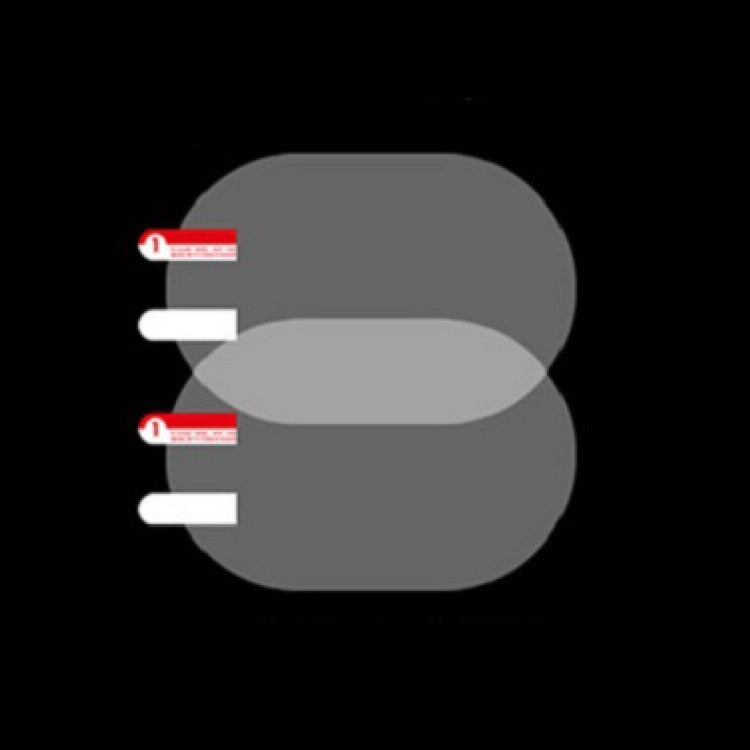 2pcs /Set Rainproof Anti-Fog And Anti-Reflective Film For Car Rearview Mirror Ellipse 95x135mm(Transparent) by buy2fix