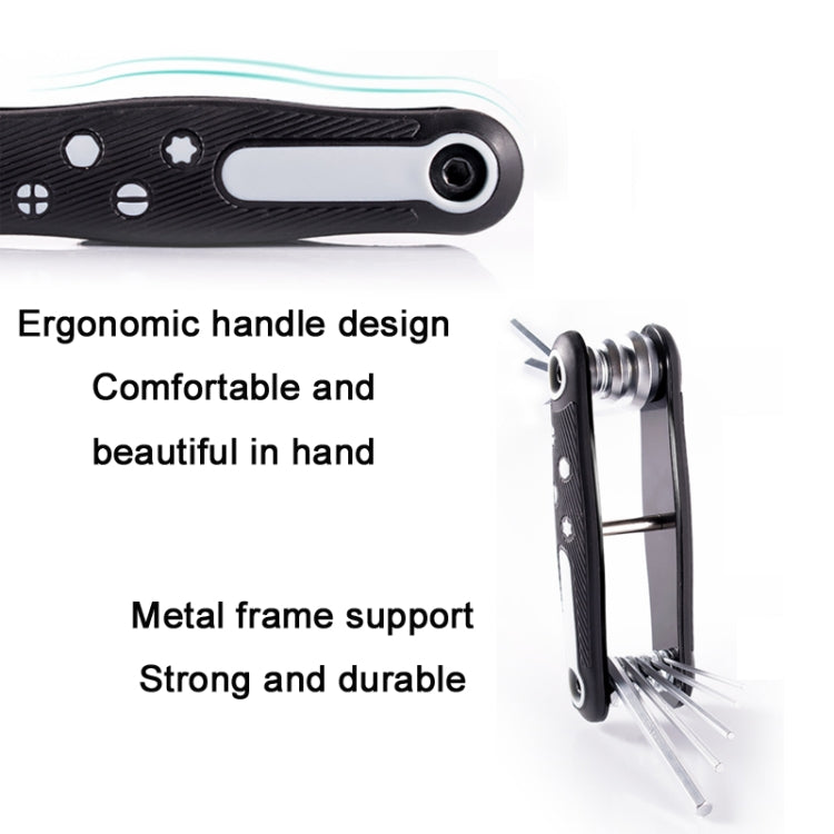 8 In 1 Bicycle Repair Portable Folding Allen Wrench(Phillips Slotted) - Maintenance tools by buy2fix | Online Shopping UK | buy2fix