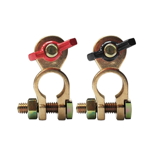 1 Pair T018 Automobile General Brass Battery Clamp Battery Connector Cable Connector - Booster Cable & Clip by buy2fix | Online Shopping UK | buy2fix