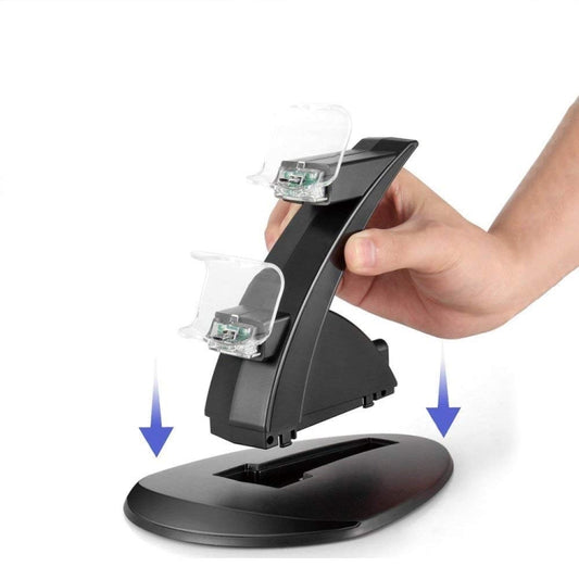 Controller Charger Dock LED Dual USB PS4 Charging Stand Station Cradle for Sony Playstation 4 PS4 / PS4 Pro /PS4 slim - Charger & Power by buy2fix | Online Shopping UK | buy2fix