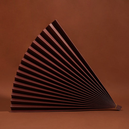 69x39cm Photo Props Hard Cardboard Folding Fan Photography Background Folded Paper(07 Chocolate) - Paper Cut Props by buy2fix | Online Shopping UK | buy2fix
