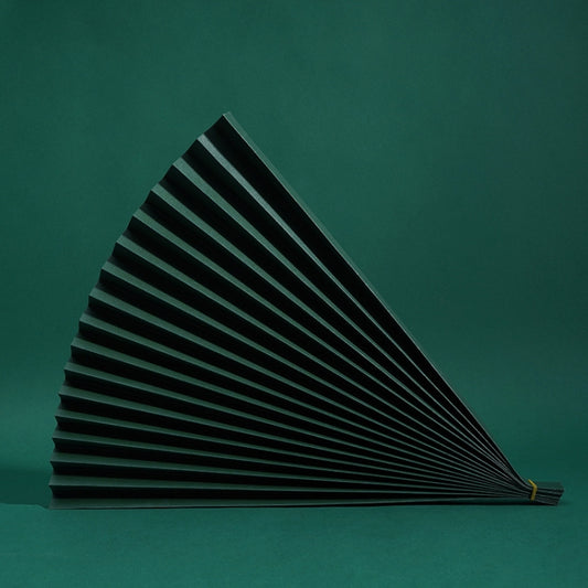 69x39cm Photo Props Hard Cardboard Folding Fan Photography Background Folded Paper(10 Dark Green) - Paper Cut Props by buy2fix | Online Shopping UK | buy2fix