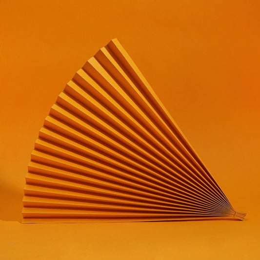 69x39cm Photo Props Hard Cardboard Folding Fan Photography Background Folded Paper(13 Orange) - Paper Cut Props by buy2fix | Online Shopping UK | buy2fix