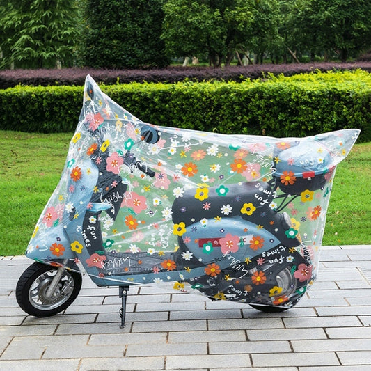 General Rain And Dustproof PEVA Car Cover For Motorcycles And Electric Vehicles, Specification: 180x120cm(Sun Flower) - Raincoat by buy2fix | Online Shopping UK | buy2fix