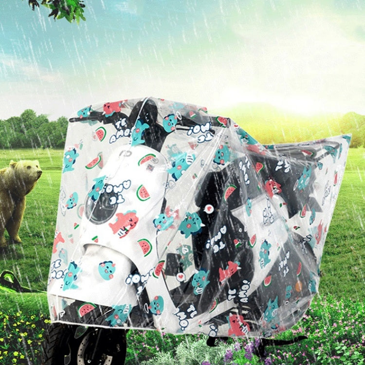 General Rain And Dustproof PEVA Car Cover For Motorcycles And Electric Vehicles, Specification: 220x120cm(Small Dinosaur) - Raincoat by buy2fix | Online Shopping UK | buy2fix