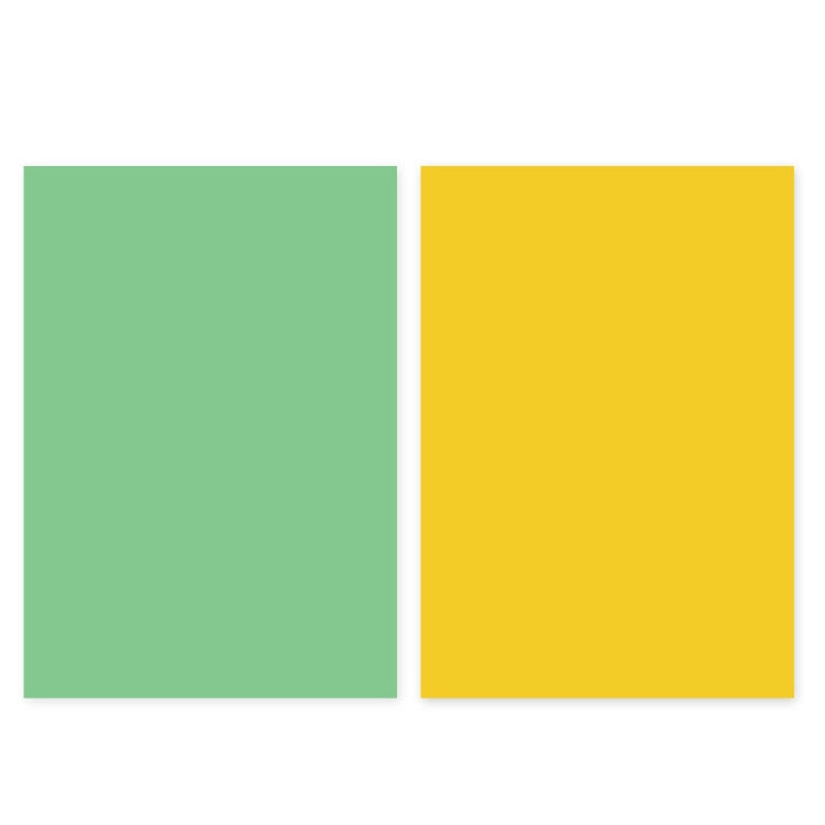 Double-Sided Photo Background Paper Thickening Morandi Series Shoot Props(Lemon Yellow+Gray Bean Green) - Solid Color by buy2fix | Online Shopping UK | buy2fix
