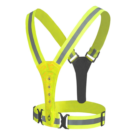 LED Reflective Vest High Stretch Outdoor Reflective Vest Traffic Safety Reflective Clothing(Yellow) - Reflective Safety Clothing by buy2fix | Online Shopping UK | buy2fix