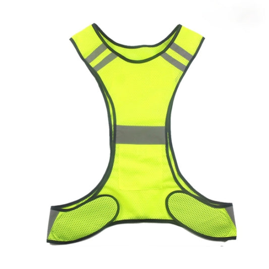 Sports Reflective Vest Night Running Outdoor Reflective Clothing Traffic Safety Reflective Vest,Style: Without Led(Fluorescent Yellow) - Reflective Safety Clothing by buy2fix | Online Shopping UK | buy2fix