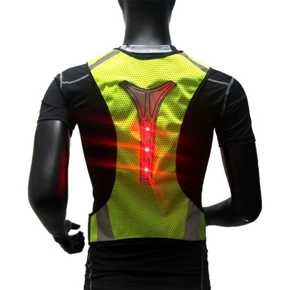 Sports Reflective Vest Night Running Outdoor Reflective Clothing Traffic Safety Reflective Vest,Style: With Led(Fluorescent Yellow) - Reflective Safety Clothing by buy2fix | Online Shopping UK | buy2fix