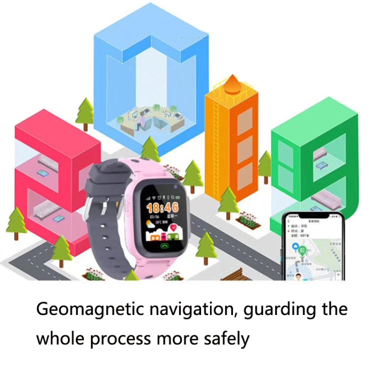 A111-Z1 Children Smart Positioning Plug-In Cartoon Call For Help Multi-Function Watch Phone(Pink) by buy2fix