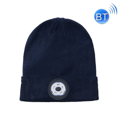 M1-BL LED Glowing Bluetooth Music Hat Wireless Call Night Running Hat(Navy) by buy2fix
