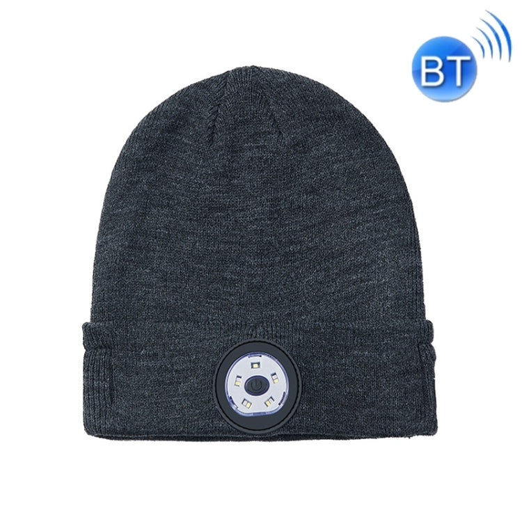 M1-BL LED Glowing Bluetooth Music Hat Wireless Call Night Running Hat(Gray) by buy2fix