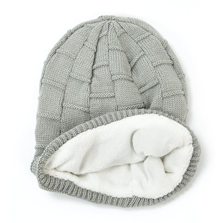 RG5-BL Bluetooth LED Lighting Music Knit Hat Plus Velvet Night Running Lamp Hat(Dark Gray) by buy2fix