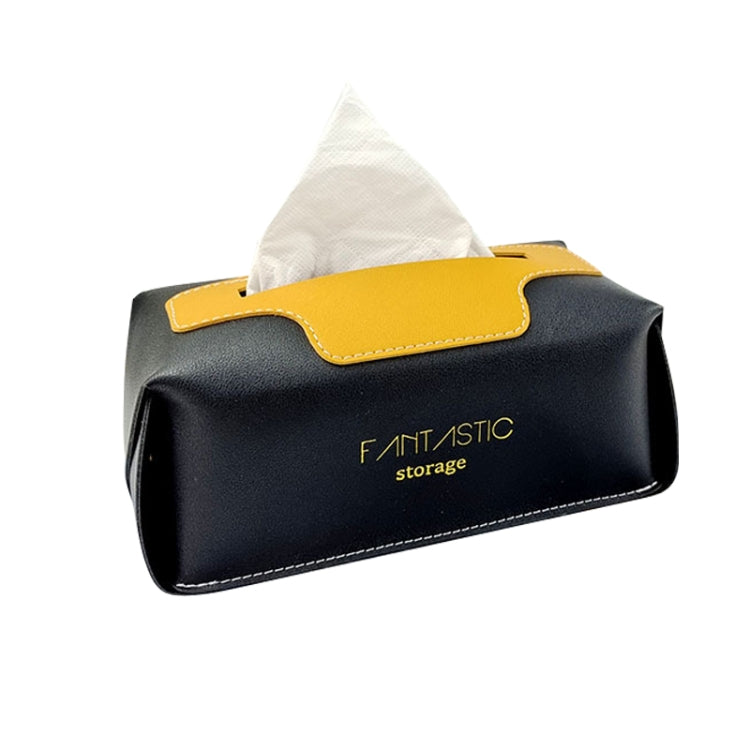 SJM0041 Car PU Paper Tissue Box Hotel Napkin Paper Box Toilet Paper Box(Black) by buy2fix