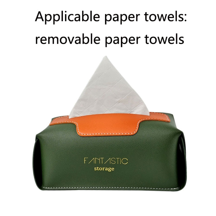 SJM0041 Car PU Paper Tissue Box Hotel Napkin Paper Box Toilet Paper Box(Aqua Green) by buy2fix