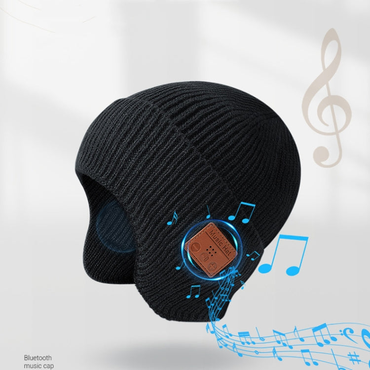TR Ear-Covered Bluetooth Music Hat 5.0 Binaural Stereo Headphone Cap(Dark Gray) by buy2fix