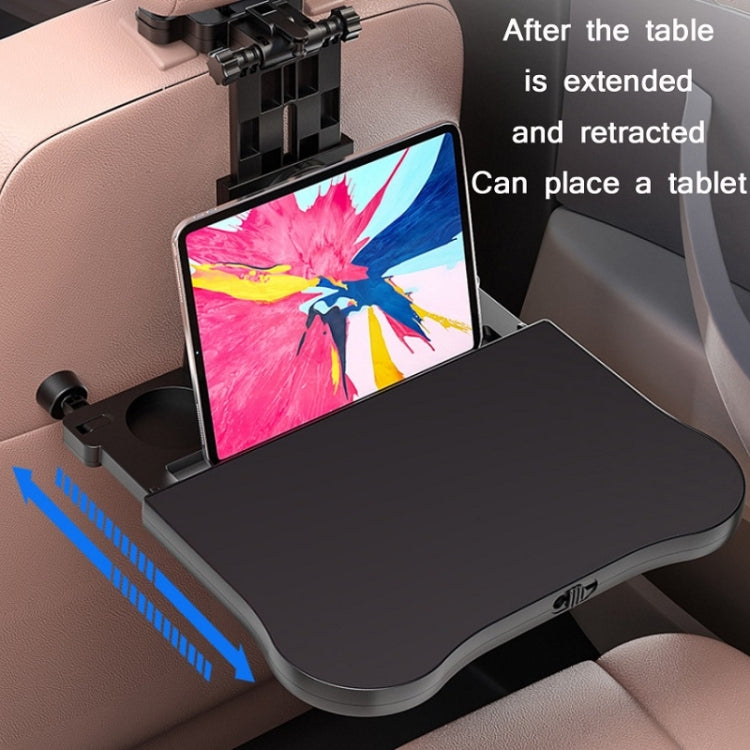 Car Seat Back 360 Degree Rotating Dining Table Board Multifunctional Folding Beverage Computer Rack(Black) by buy2fix
