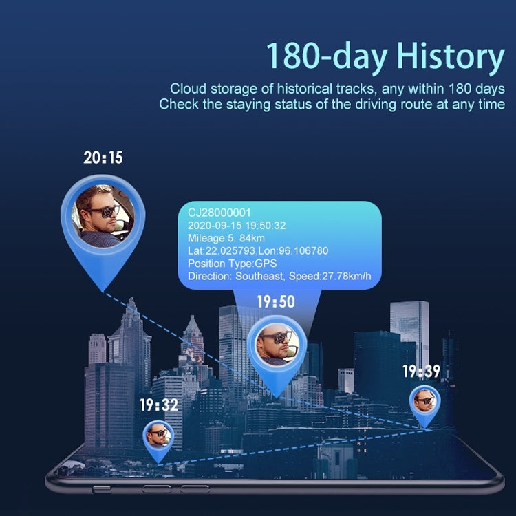 CJ280 GPS Locator Wireless Strong Magnetic Positioning Tracker, Specification: 3G 20000mAh by buy2fix