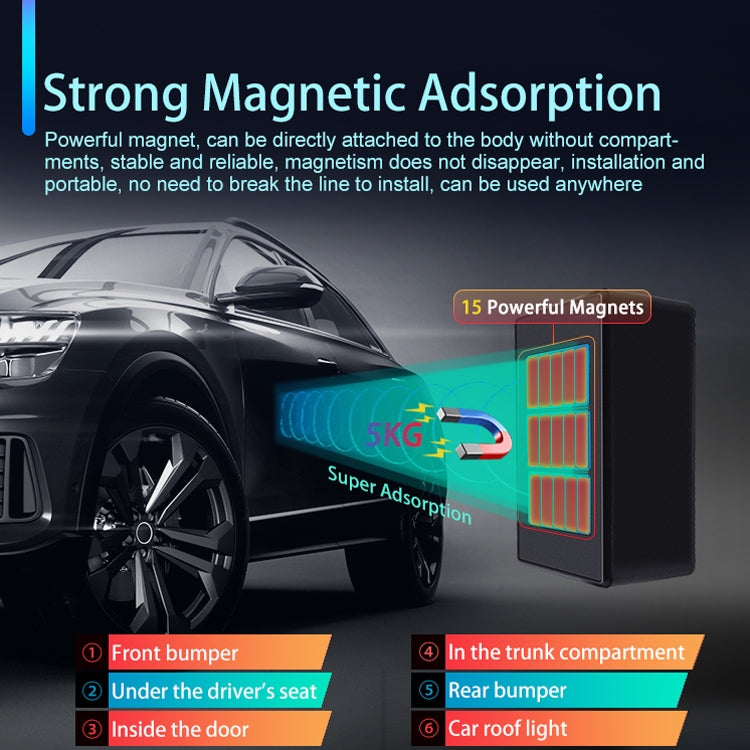 CJ280 GPS Locator Wireless Strong Magnetic Positioning Tracker, Specification: 4G 10000mAh by buy2fix