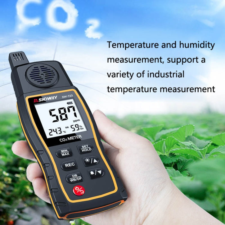 SNDWAY SW723 High-Precision Carbon Dioxide Detector Air Carbon Dioxide Concentration Monitor(SW723) - Smoke Gas Detector by buy2fix | Online Shopping UK | buy2fix